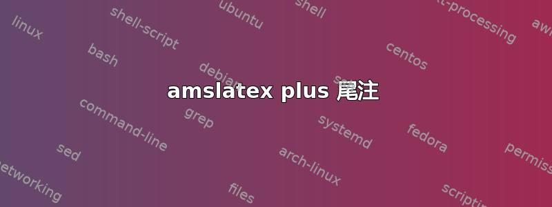 amslatex plus 尾注