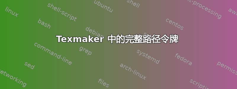 Texmaker 中的完整路径令牌