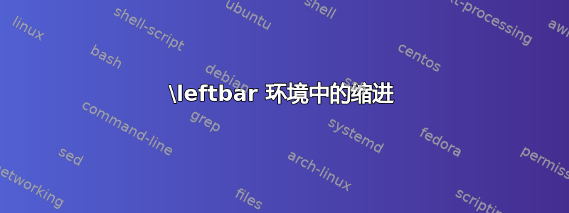 \leftbar 环境中的缩进