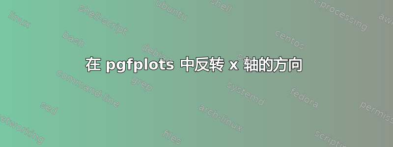 在 pgfplots 中反转 x 轴的方向