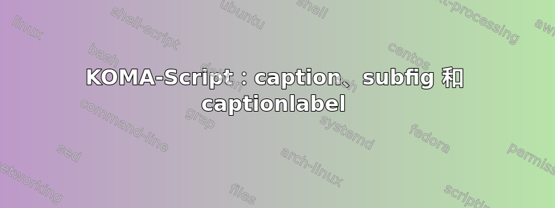 KOMA-Script：caption、subfig 和 captionlabel