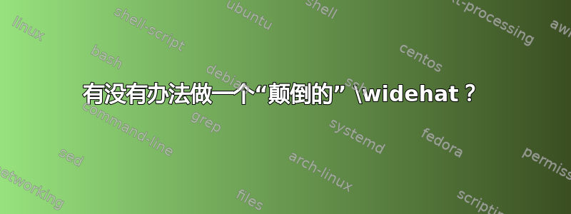 有没有办法做一个“颠倒的” \widehat？