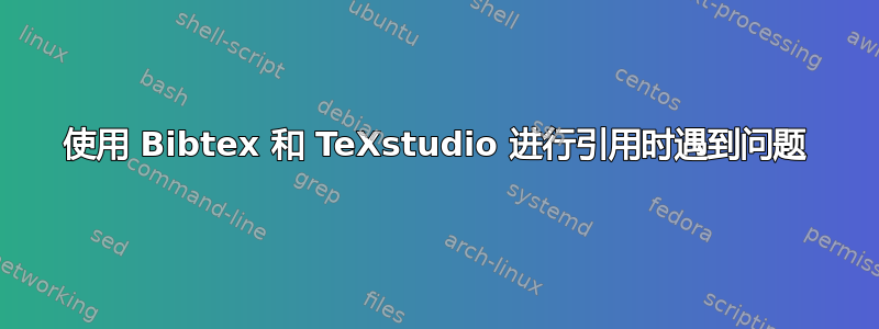 使用 Bibtex 和 TeXstudio 进行引用时遇到问题