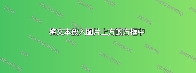 将文本放入图片上方的方框中