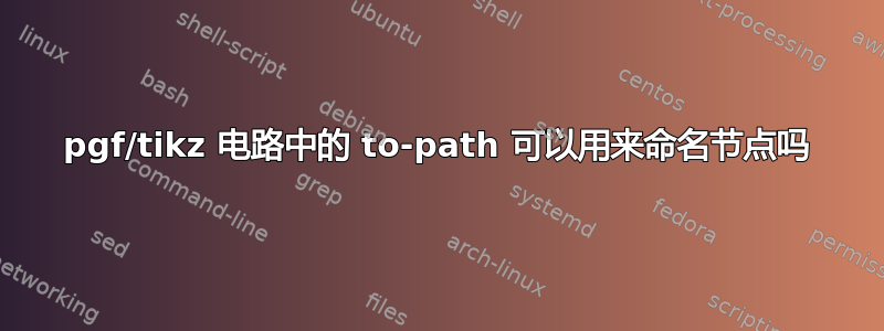 pgf/tikz 电路中的 to-path 可以用来命名节点吗