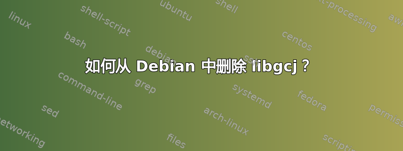 如何从 Debian 中删除 libgcj？