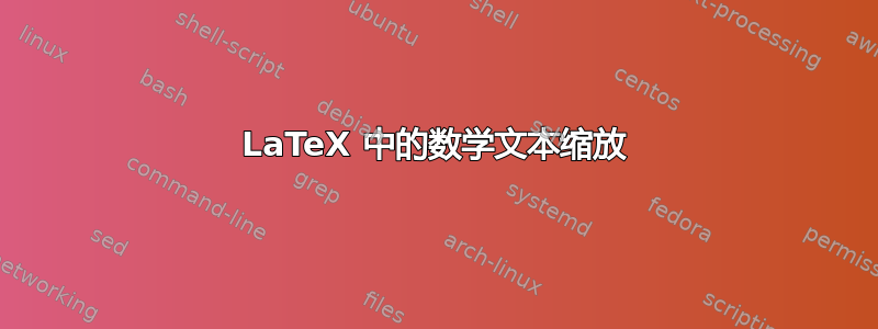 LaTeX 中的数学文本缩放