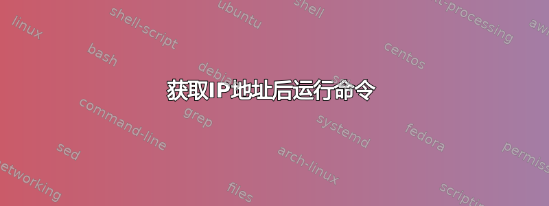 获取IP地址后运行命令