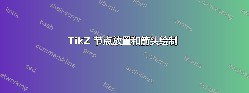 TikZ 节点放置和箭头绘制