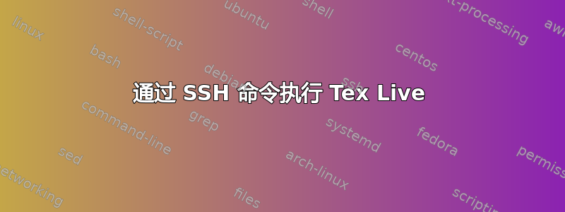 通过 SSH 命令执行 Tex Live