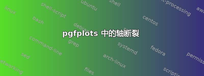 pgfplots 中的轴断裂