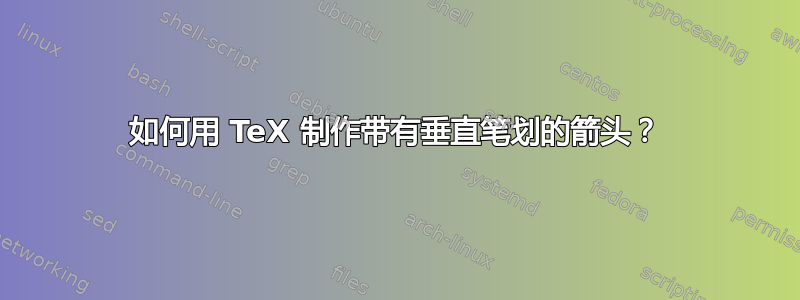 如何用 TeX 制作带有垂直笔划的箭头？