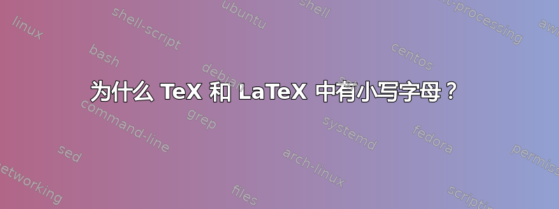 为什么 TeX 和 LaTeX 中有小写字母？