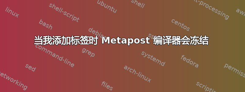 当我添加标签时 Metapost 编译器会冻结