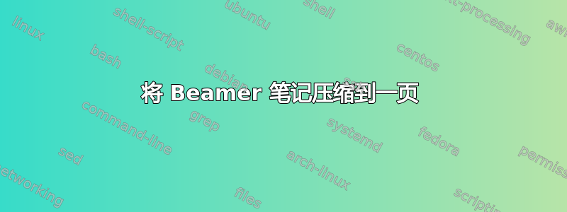 将 Beamer 笔记压缩到一页