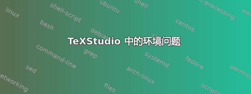 TeXStudio 中的环境问题