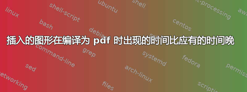 插入的图形在编译为 pdf 时出现的时间比应有的时间晚 