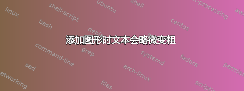 添加图形时文本会略微变粗