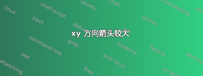 xy 方向箭头较大