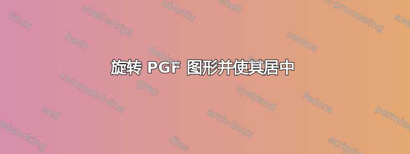 旋转 PGF 图形并使其居中