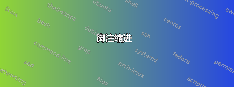 脚注缩进 