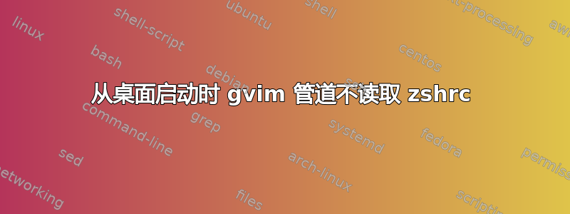 从桌面启动时 gvim 管道不读取 zshrc