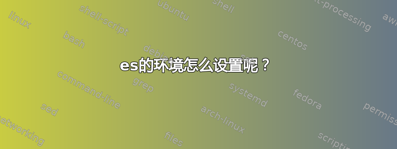 es的环境怎么设置呢？