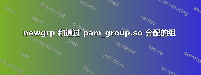 newgrp 和通过 pam_group.so 分配的组