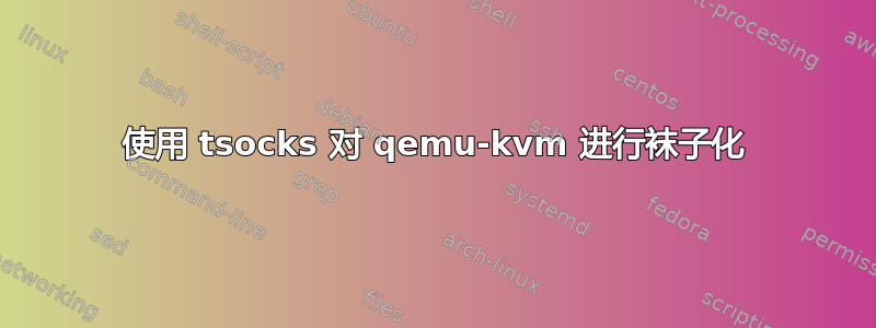 使用 tsocks 对 qemu-kvm 进行袜子化