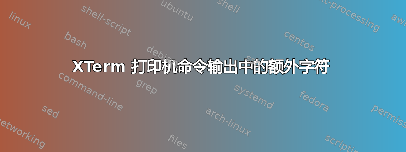 XTerm 打印机命令输出中的额外字符