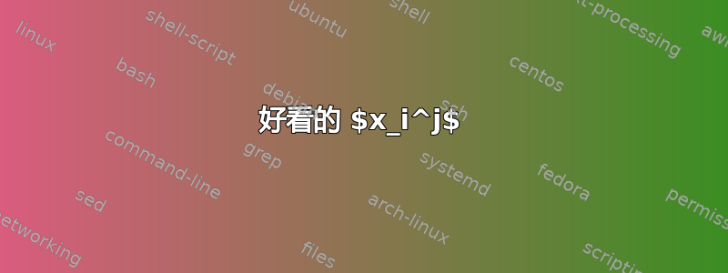 好看的 $x_i^j$