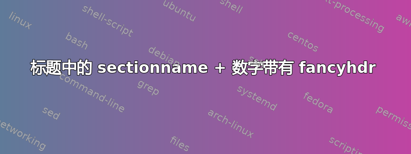 标题中的 sectionname + 数字带有 fancyhdr