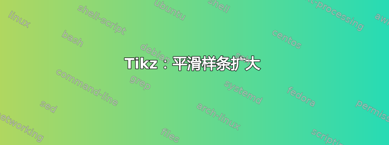 Tikz：平滑样条扩大