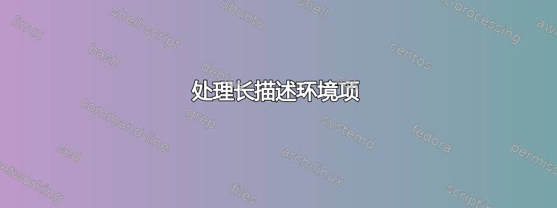 处理长描述环境项