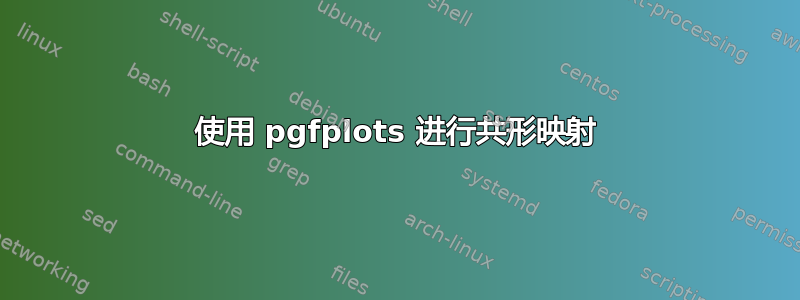 使用 pgfplots 进行共形映射