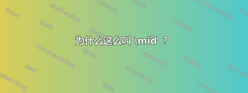 为什么这么叫 \mid ？