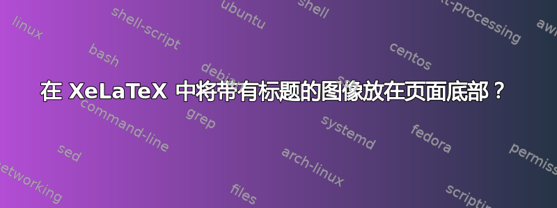 在 XeLaTeX 中将带有标题的图像放在页面底部？