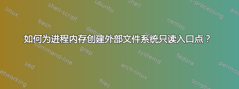 如何为进程内存创建外部文件系统只读入口点？