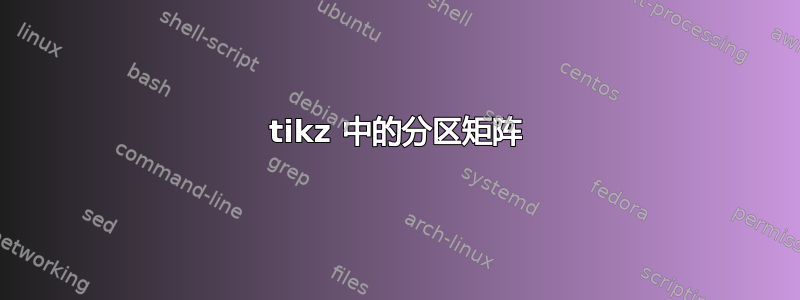 tikz 中的分区矩阵