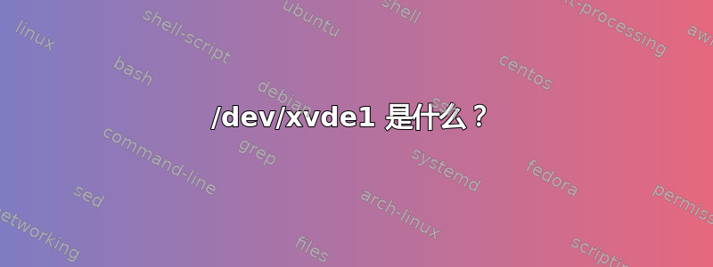 /dev/xvde1 是什么？