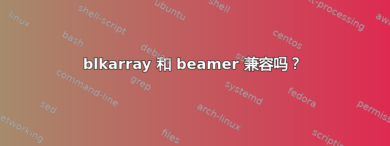 blkarray 和 beamer 兼容吗？