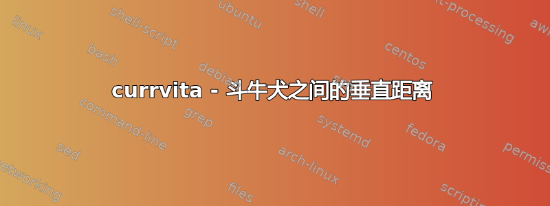 currvita - 斗牛犬之间的垂直距离