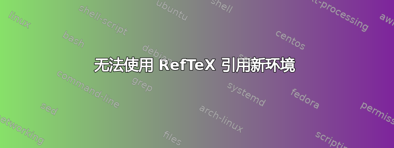 无法使用 RefTeX 引用新环境