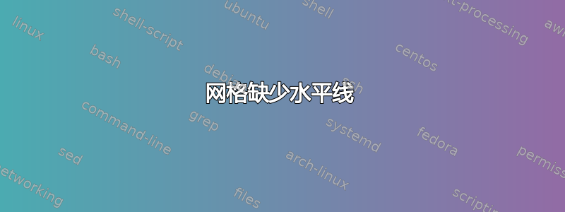 网格缺少水平线