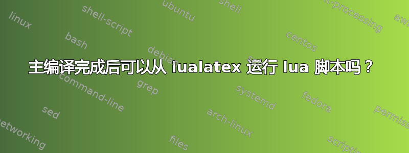 主编译完成后可以从 lualatex 运行 lua 脚本吗？