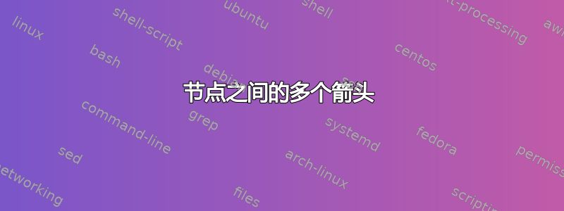 节点之间的多个箭头