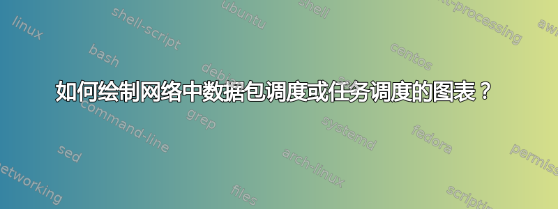 如何绘制网络中数据包调度或任务调度的图表？