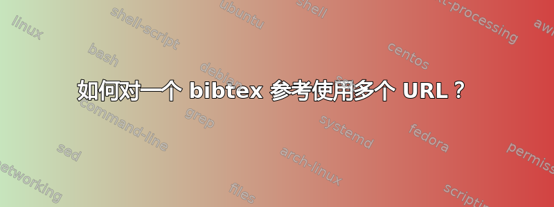 如何对一个 bibtex 参考使用多个 URL？