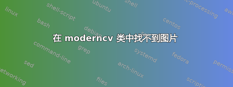 在 moderncv 类中找不到图片