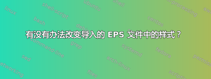 有没有办法改变导入的 EPS 文件中的样式？